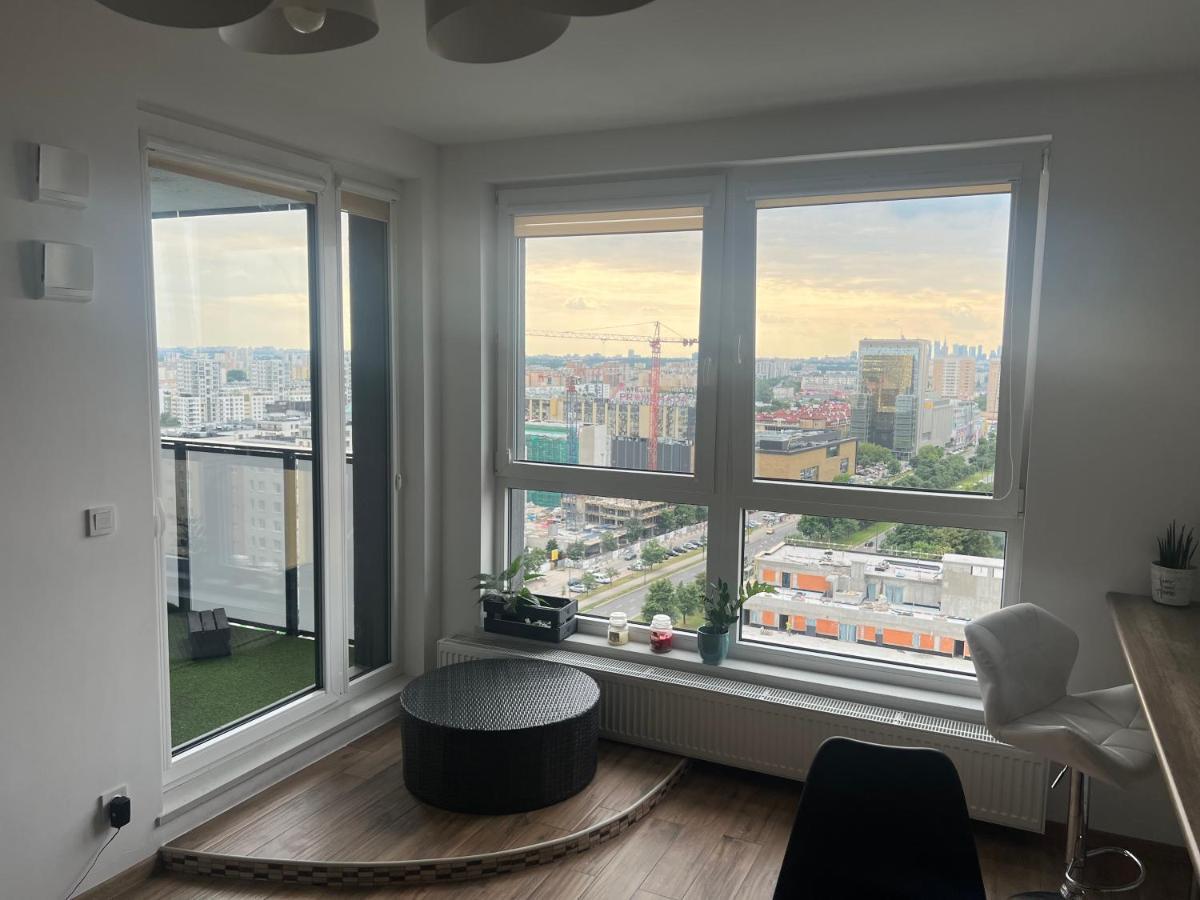 Apartament Skyscrapper Z Widokiem Na Panorame Warszawy Varsóvia Exterior foto