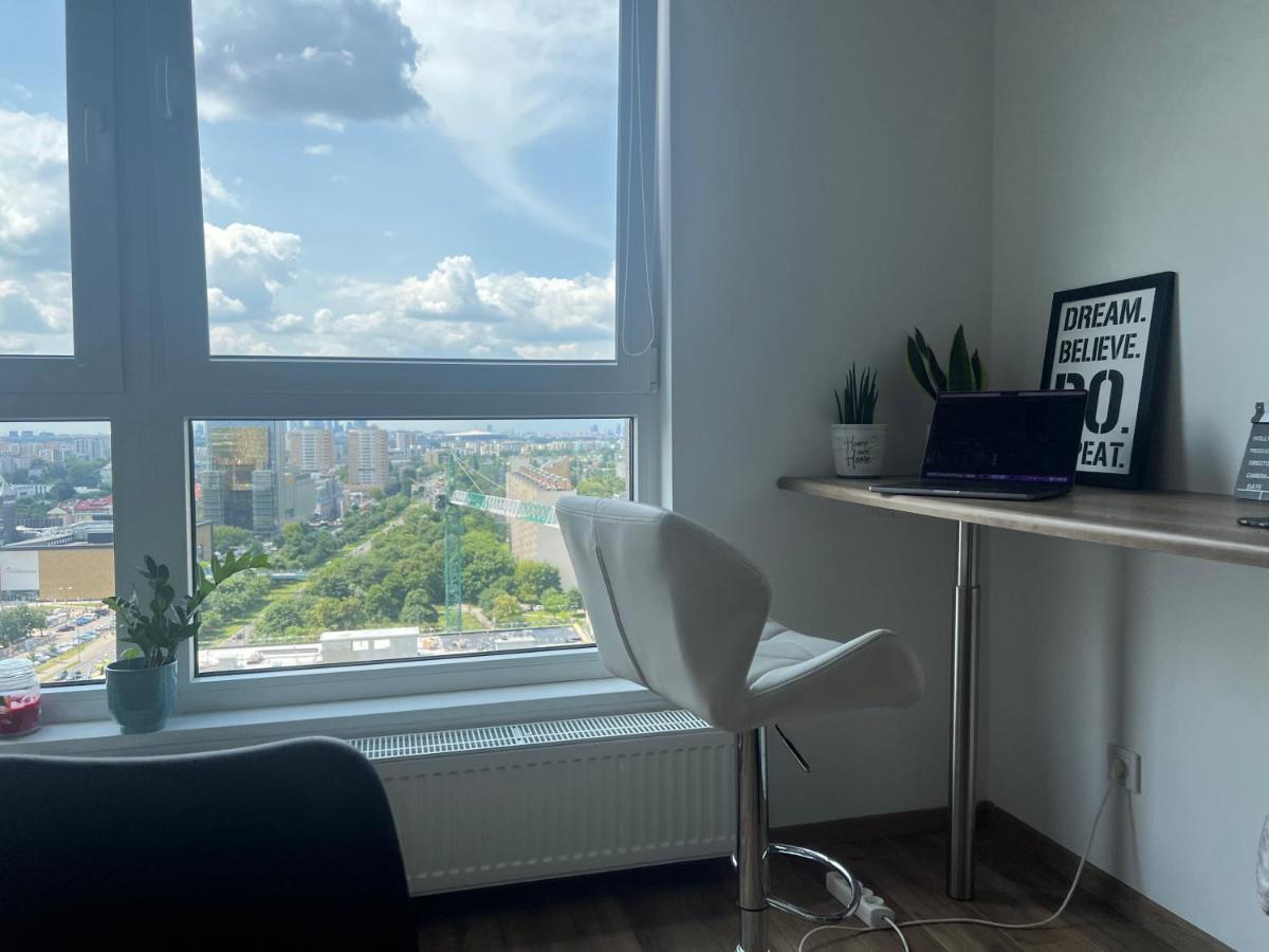 Apartament Skyscrapper Z Widokiem Na Panorame Warszawy Varsóvia Exterior foto